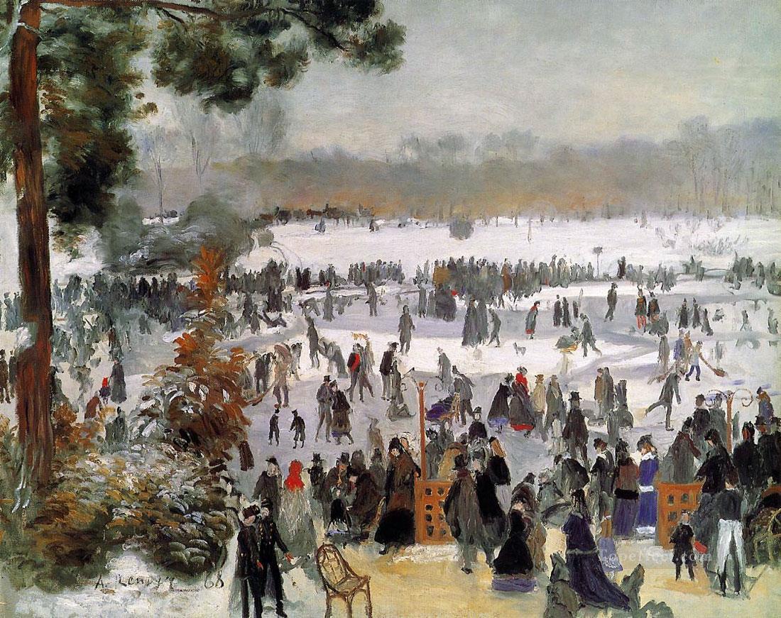 patinadores en el bois de boulogne Pierre Auguste Renoir Pintura al óleo
